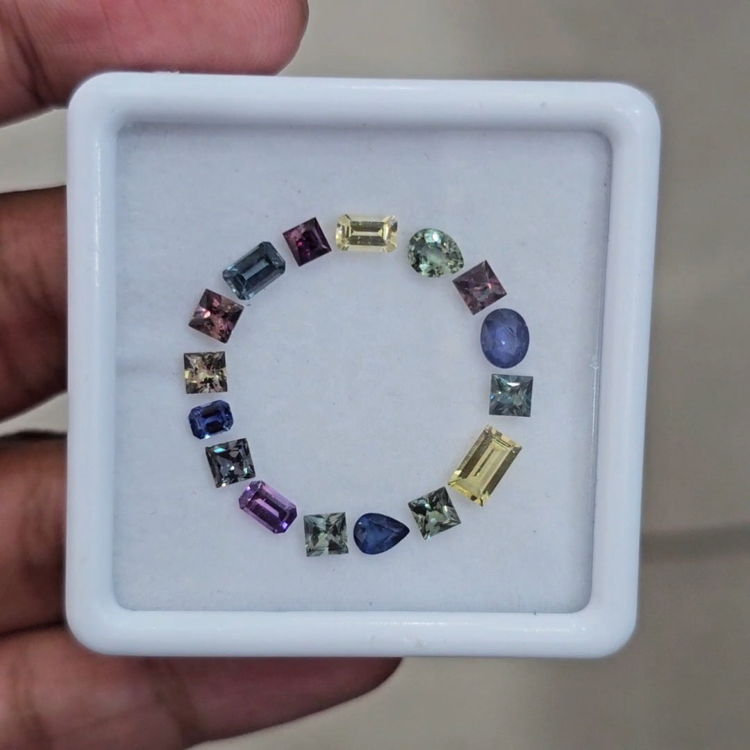Box Of Natural Madagascar Unheated Sapphire  | 4x3mm | Mix Shape