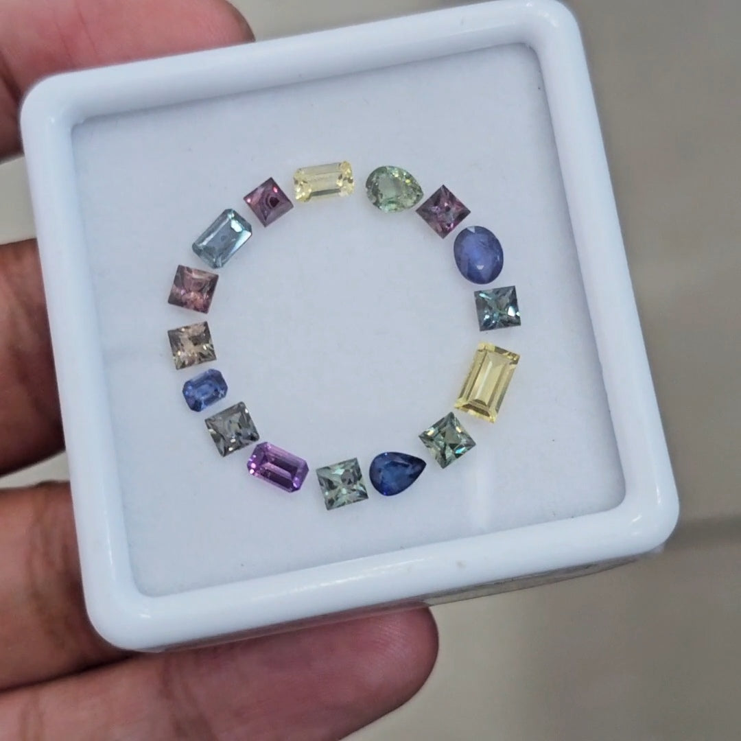 Box Of Natural Madagascar Unheated Sapphire  | 4x3mm | Mix Shape