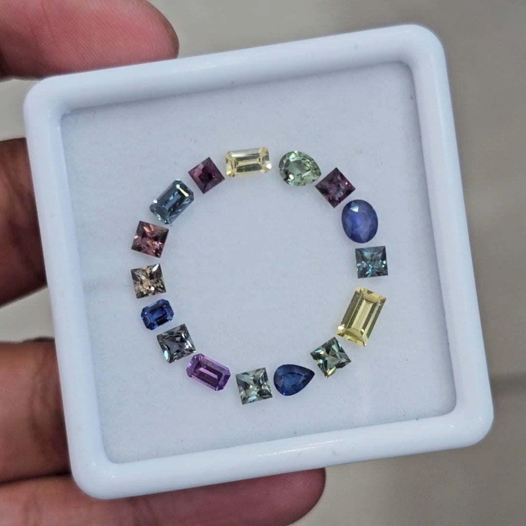Box Of Natural Madagascar Unheated Sapphire  | 4x3mm | Mix Shape