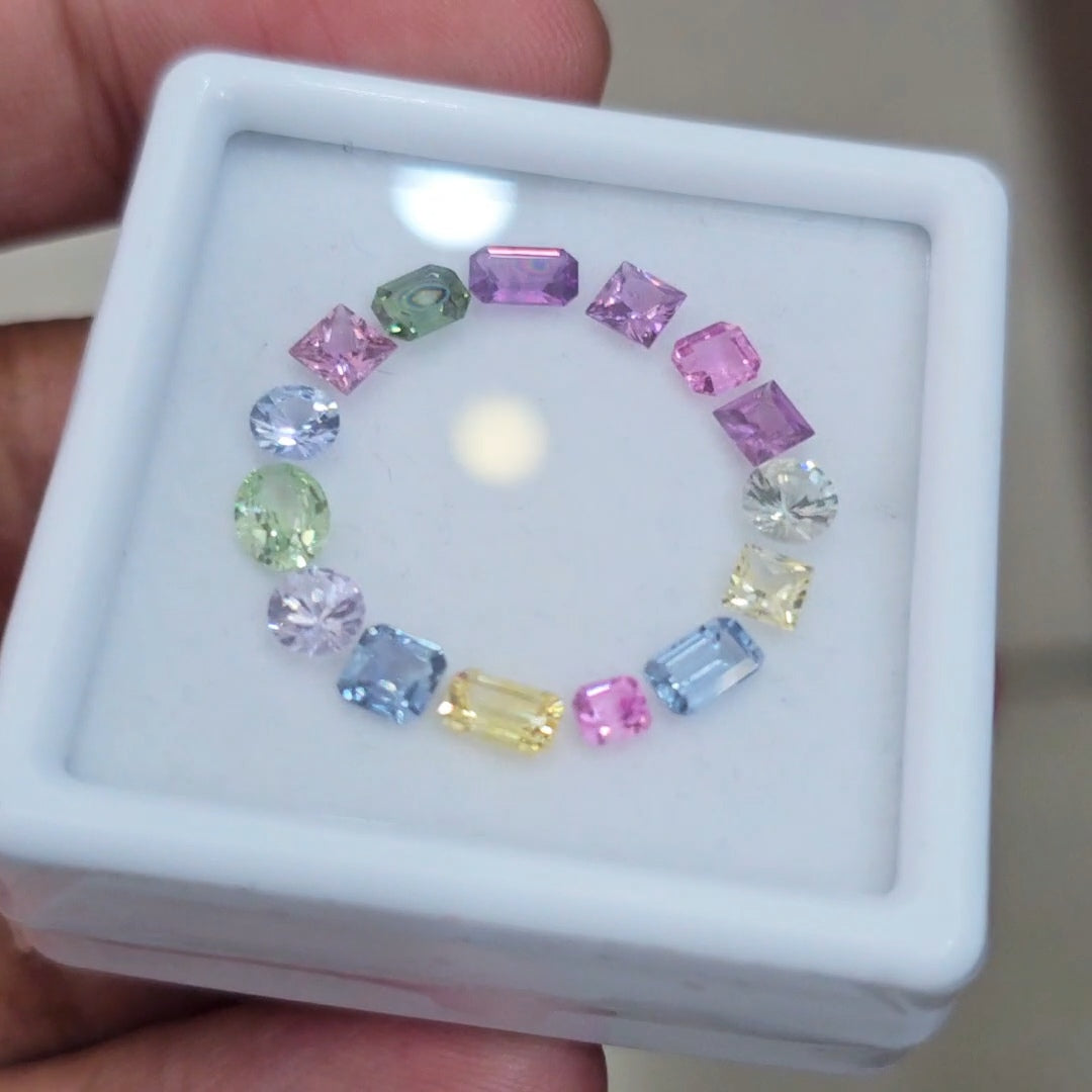 Box Of Natural Madagascar Unheated Sapphire  | 3-5mm | Mix