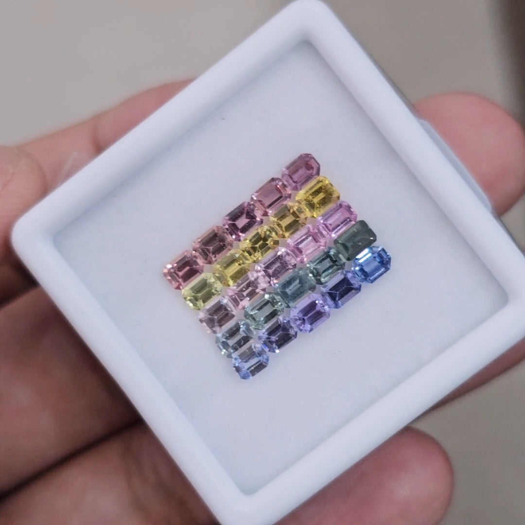 Box Of Natural Madagascar Unheated Sapphire  | 4x3mm | Rectangle