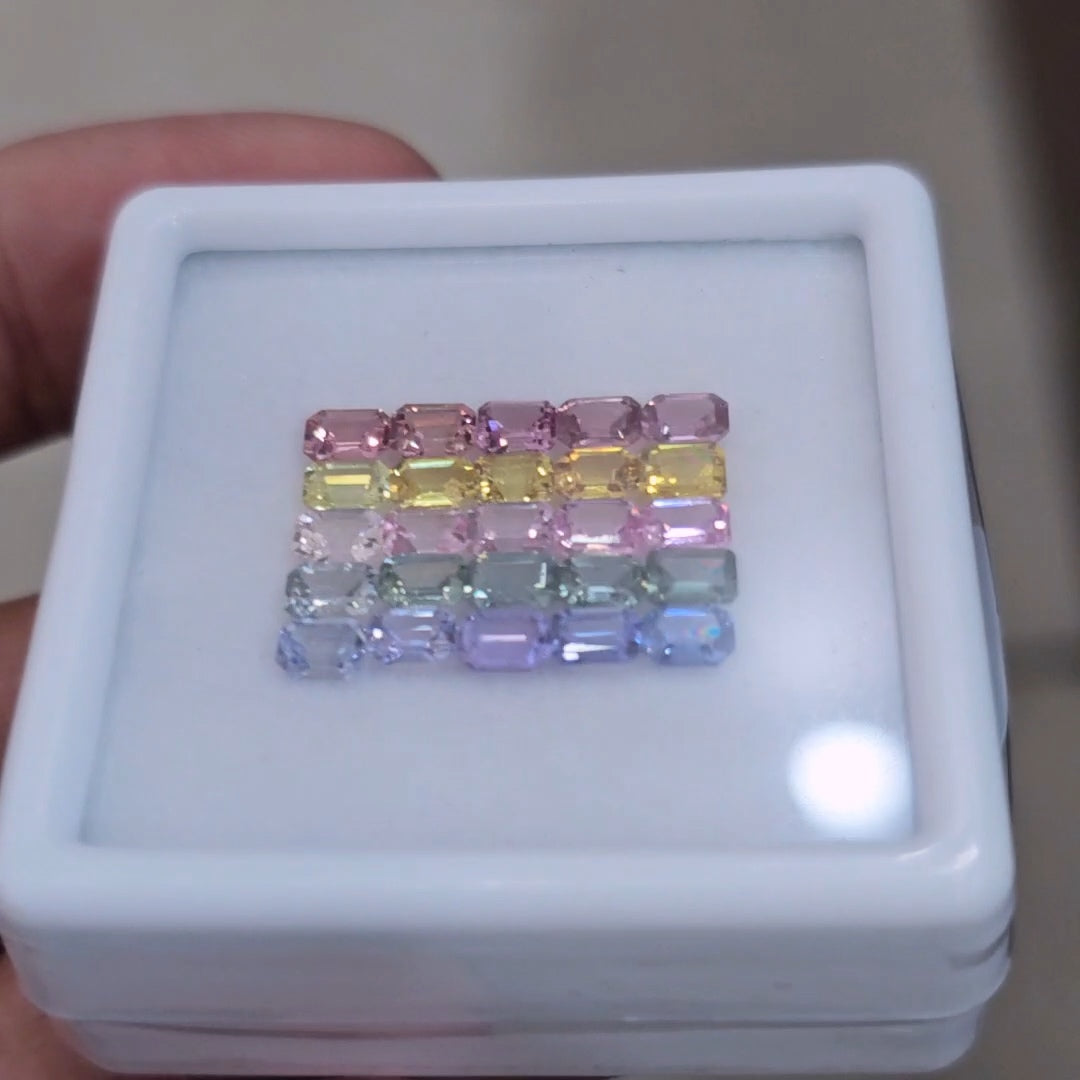 Box Of Natural Madagascar Unheated Sapphire  | 4x3mm | Rectangle
