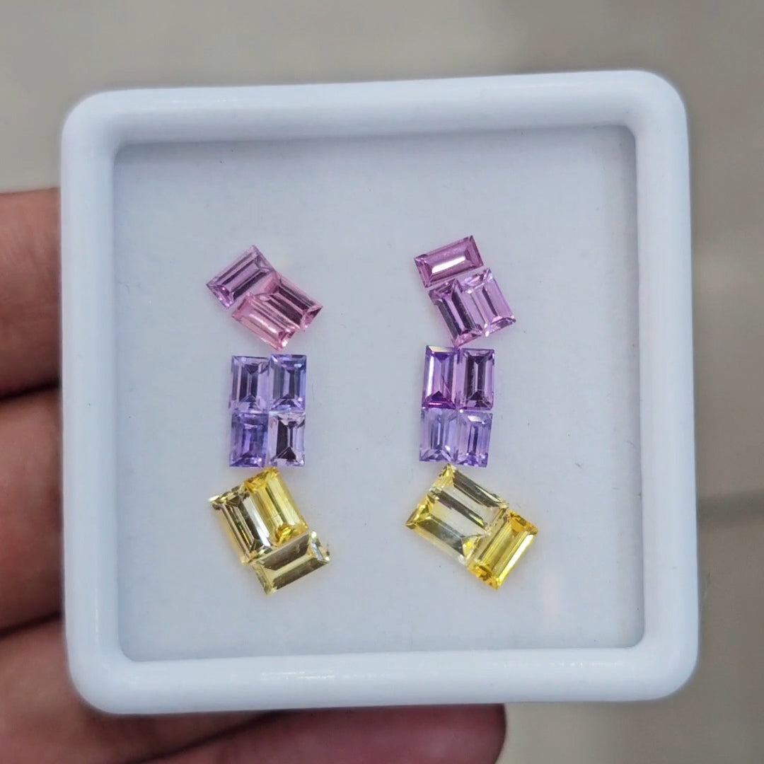 Box Of Natural Sri Lanka Unheated Sapphire  | 4-5mm | Rectangle