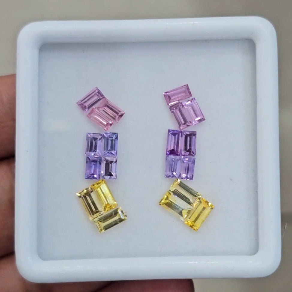 Box Of Natural Sri Lanka Unheated Sapphire  | 4-5mm | Rectangle