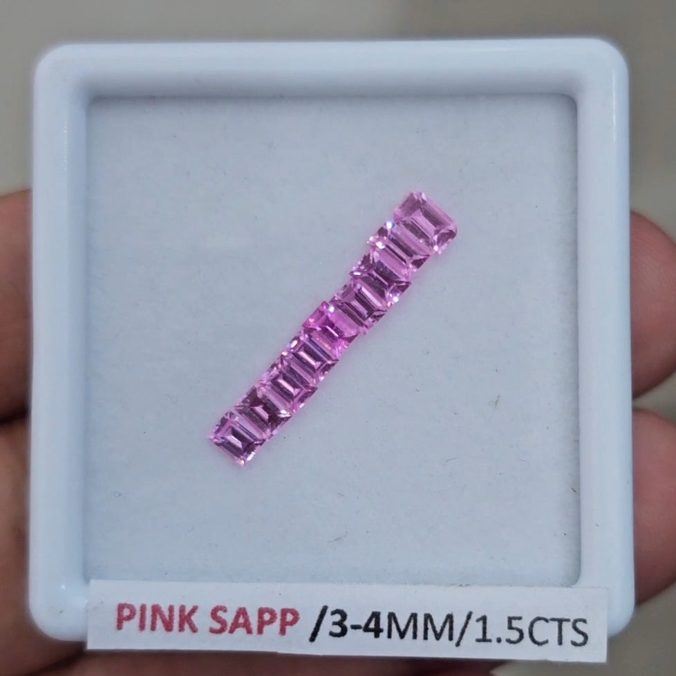 Box Of Natural Sri Lanka Unheated Sapphire  | 3-4mm | Rectangle