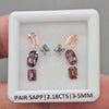 Pair Box Of Natural Sapphire  | 3-5mm | Rectangle, Square & Oval