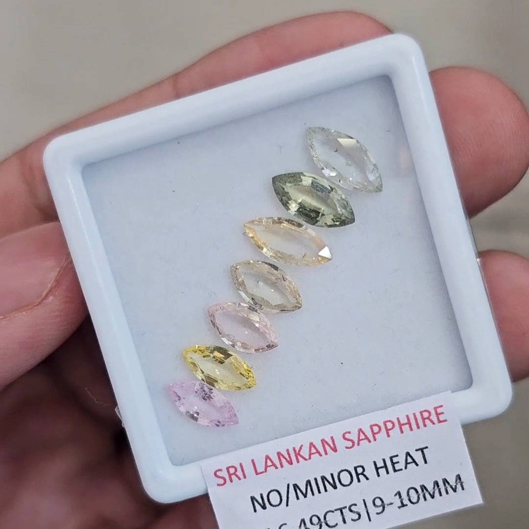 6.49Cts Natural Sri Lanka  Sapphire  | 9-10mm | Marquise | Srilanka