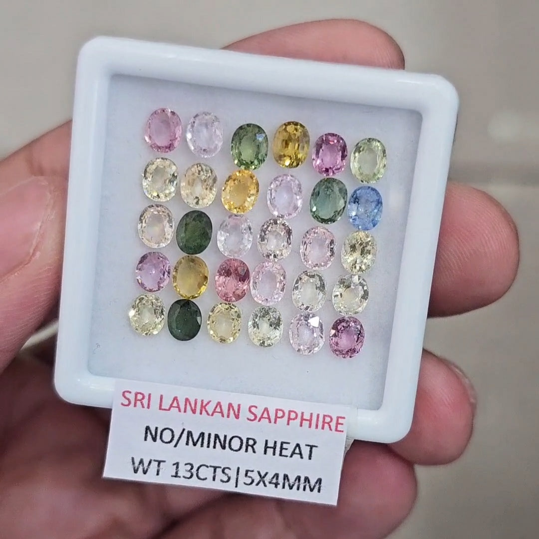 13Cts Natural Sri Lanka  Sapphire  | 5x4mm | Oval | Srilanka