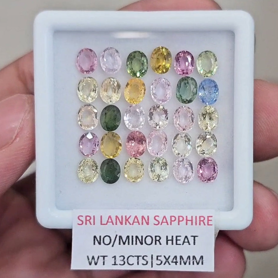 13Cts Natural Sri Lanka  Sapphire  | 5x4mm | Oval | Srilanka