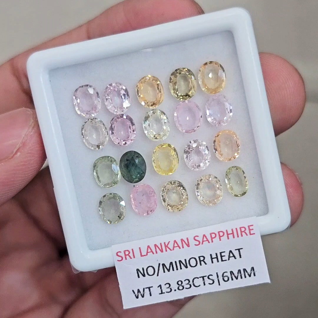 13.83Cts Natural Sri Lanka  Sapphire  | 6mm | Oval | Srilanka