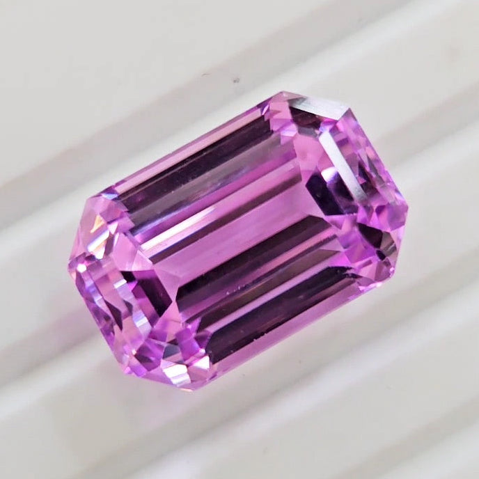 33.35 Cts Natural Kunzite Faceted Clean| With Certificate| 21x14mm | Rectangle |Clean