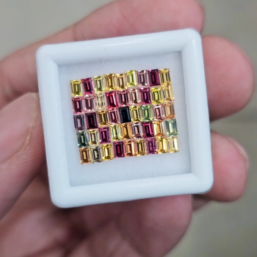 Box Of Natural Madagascar Sapphire  | 3x2mm | Rectangle | 4Cts