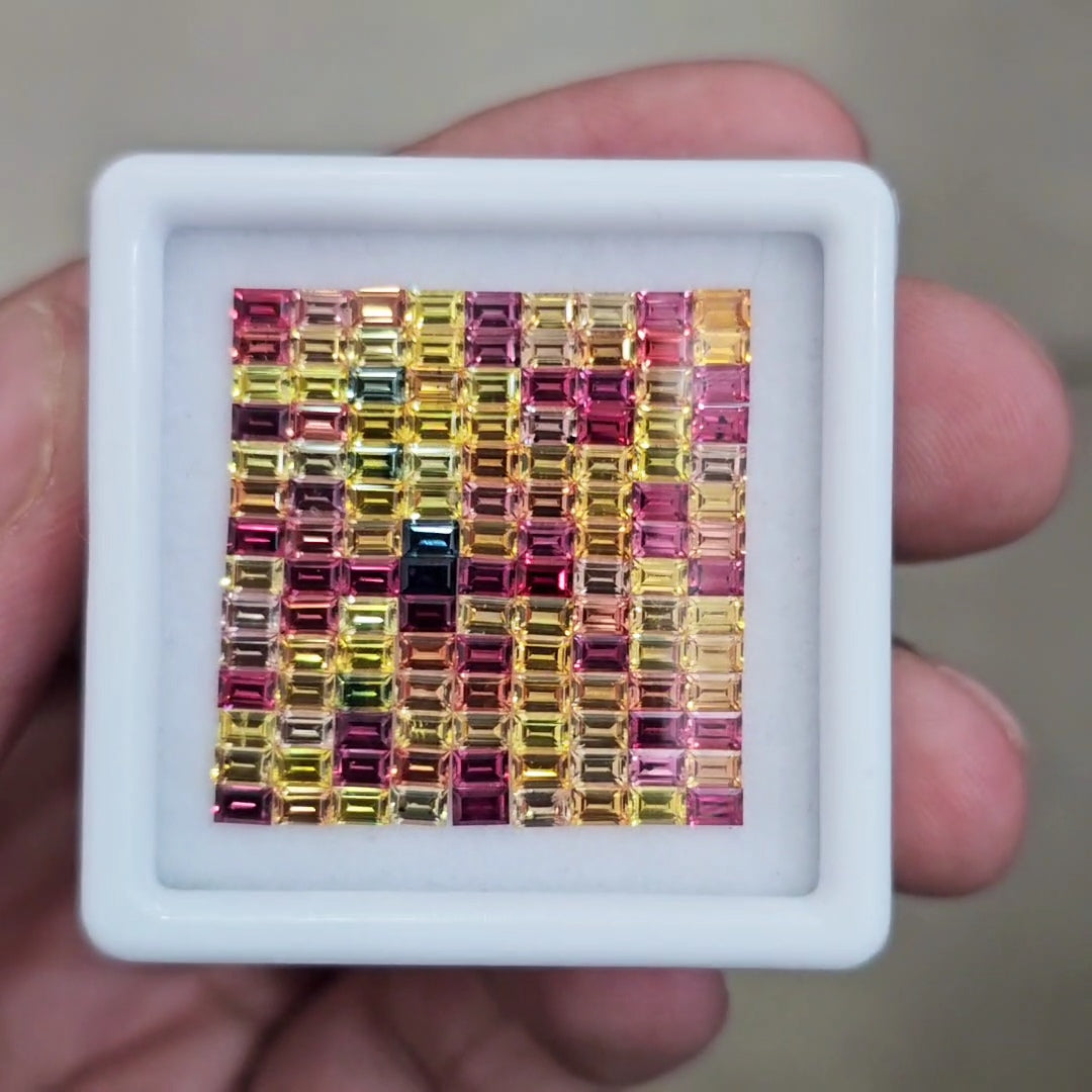 Box Of Natural Madagascar Sapphire  | 3x2mm | Rectangle | 11.4Cts