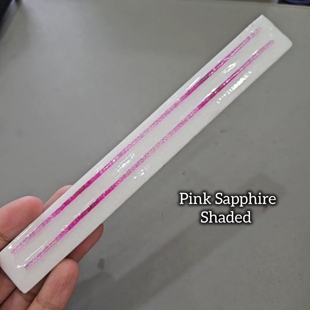 Natural Rainbow Sapphire 7'' Inches Line  | One Line is 2.3mm | 6.25cts | Square