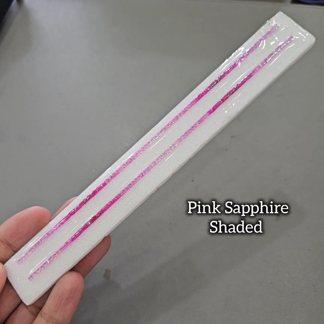 Natural Rainbow Sapphire 7'' Inches Line  | One Line is 2.3mm | 6.25cts | Square