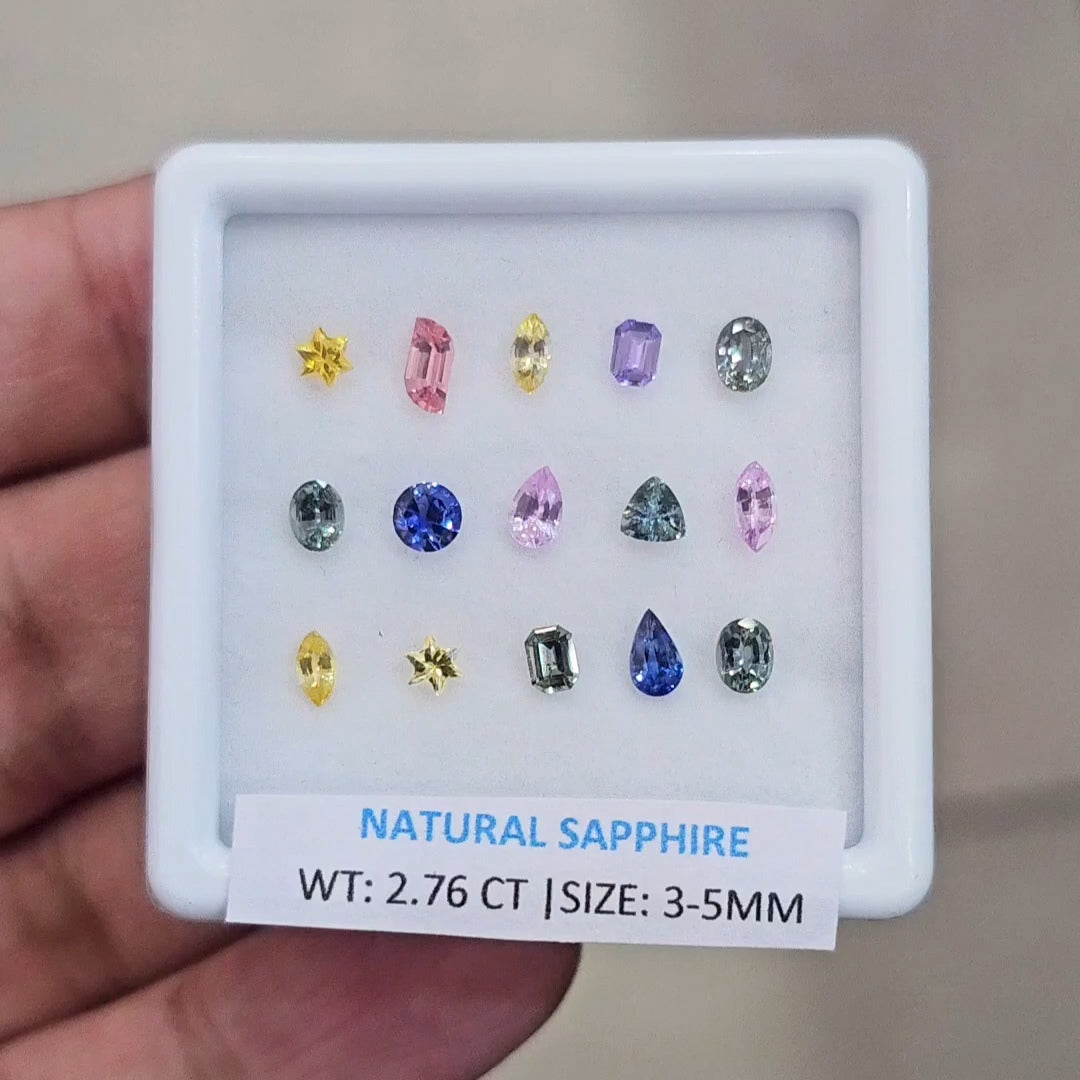 2.76Cts Natural Madagascar  Sapphire  | 3-5mm | Fancy