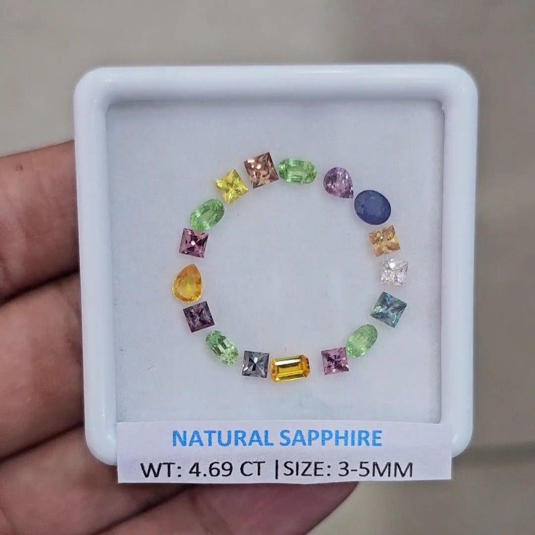 4.69Cts Natural Madagascar  Sapphire  | 3-5mm | Mix
