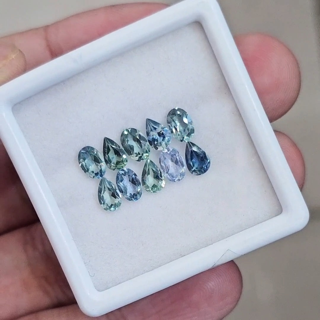 5.3Cts Natural Madagascar  Sapphire  | 6x4mm | Pear & Oval