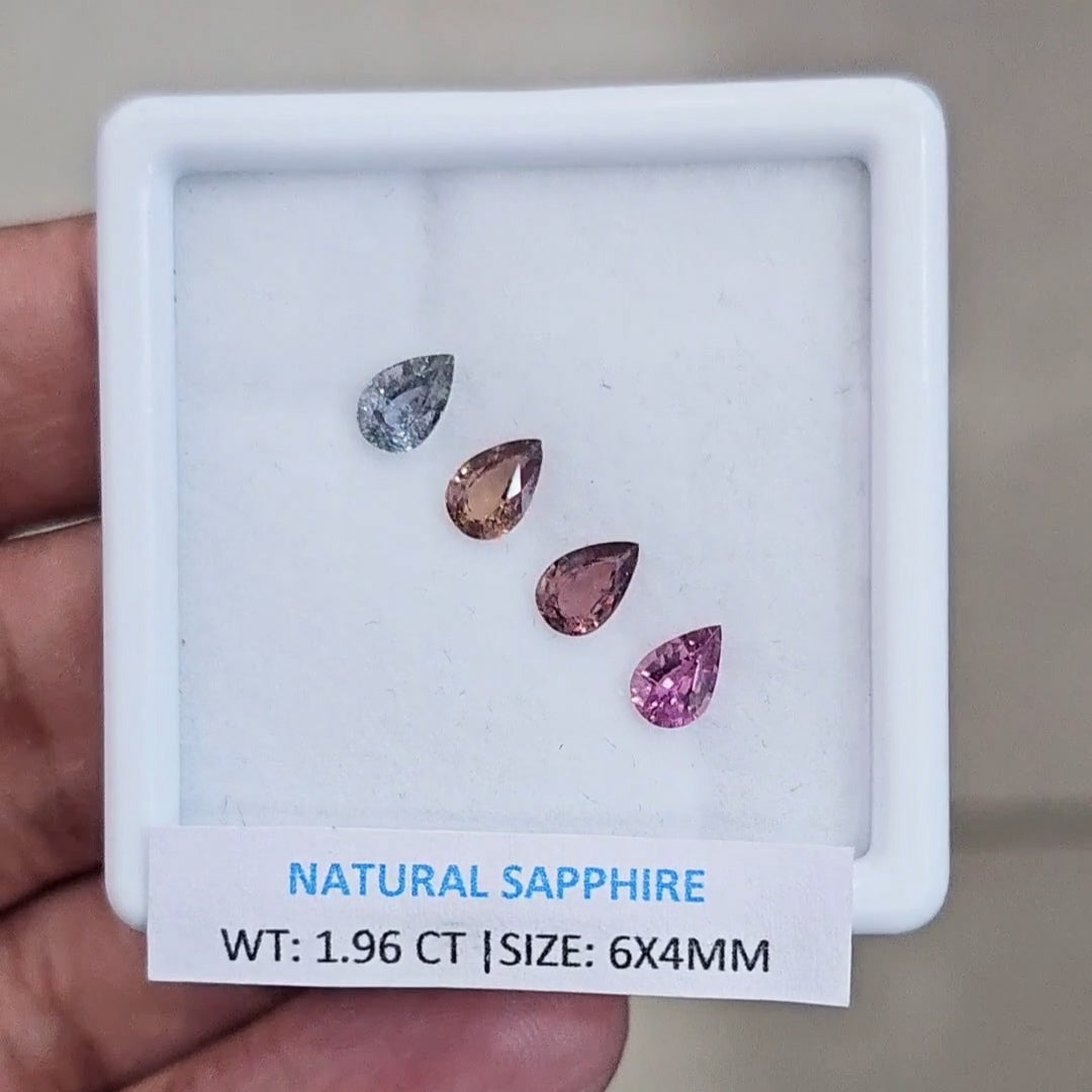 1.96Cts Natural Madagascar  Sapphire  | 6x4mm | Pear