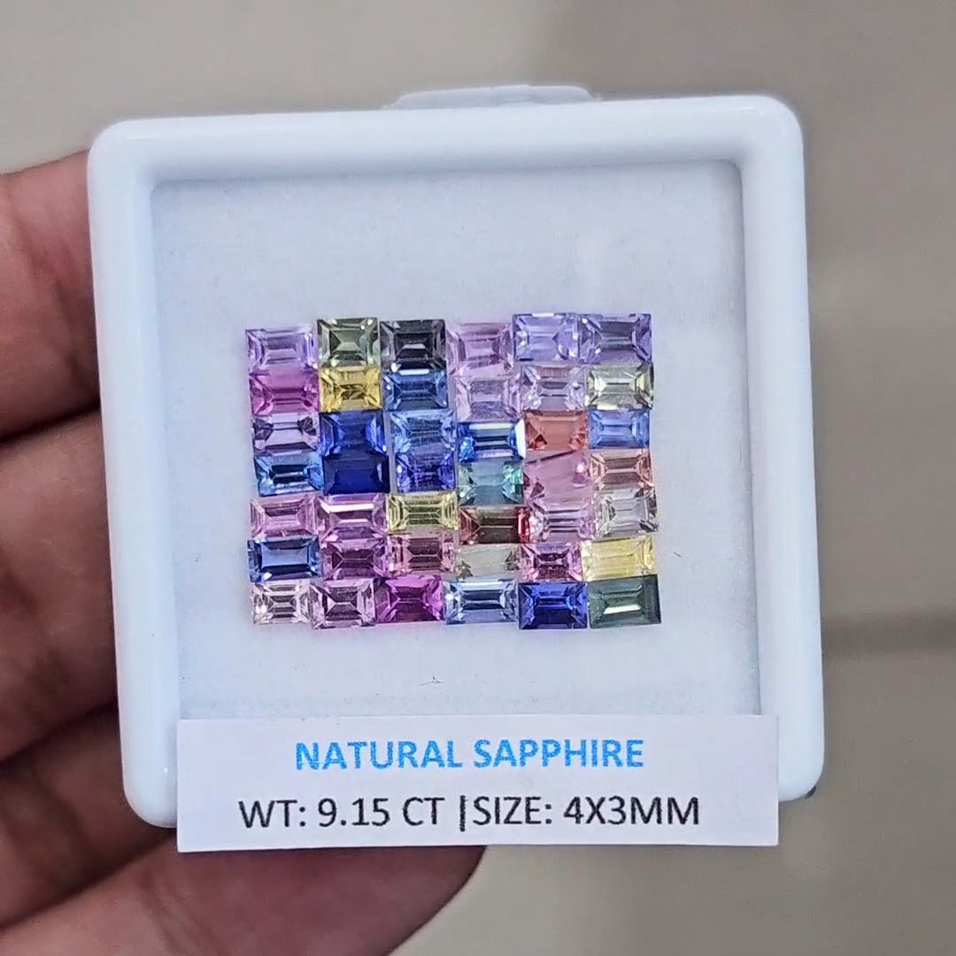 9.15Cts Natural Madagascar  Sapphire  |  4x3mm | Rectangle