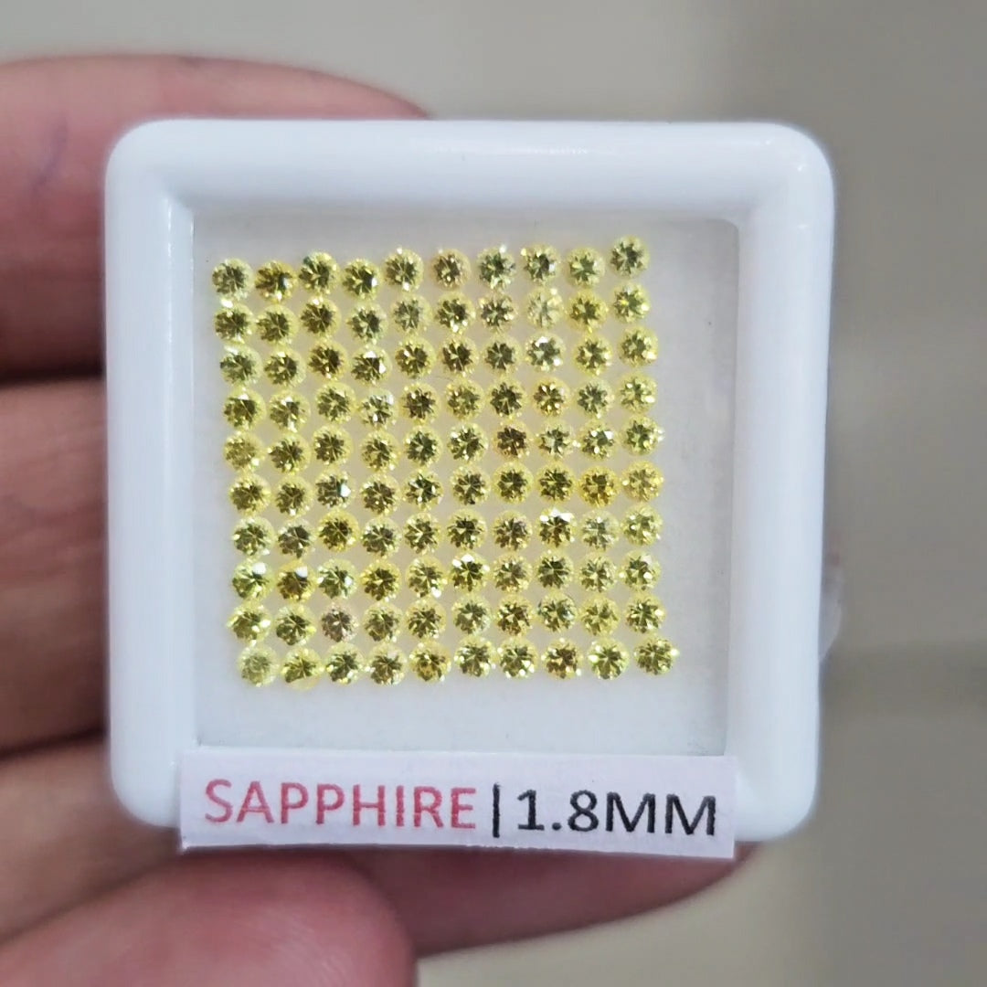 3.56Cts Natural Madagascar  Sapphire  |  1.8mm | Round | Ideal Cut