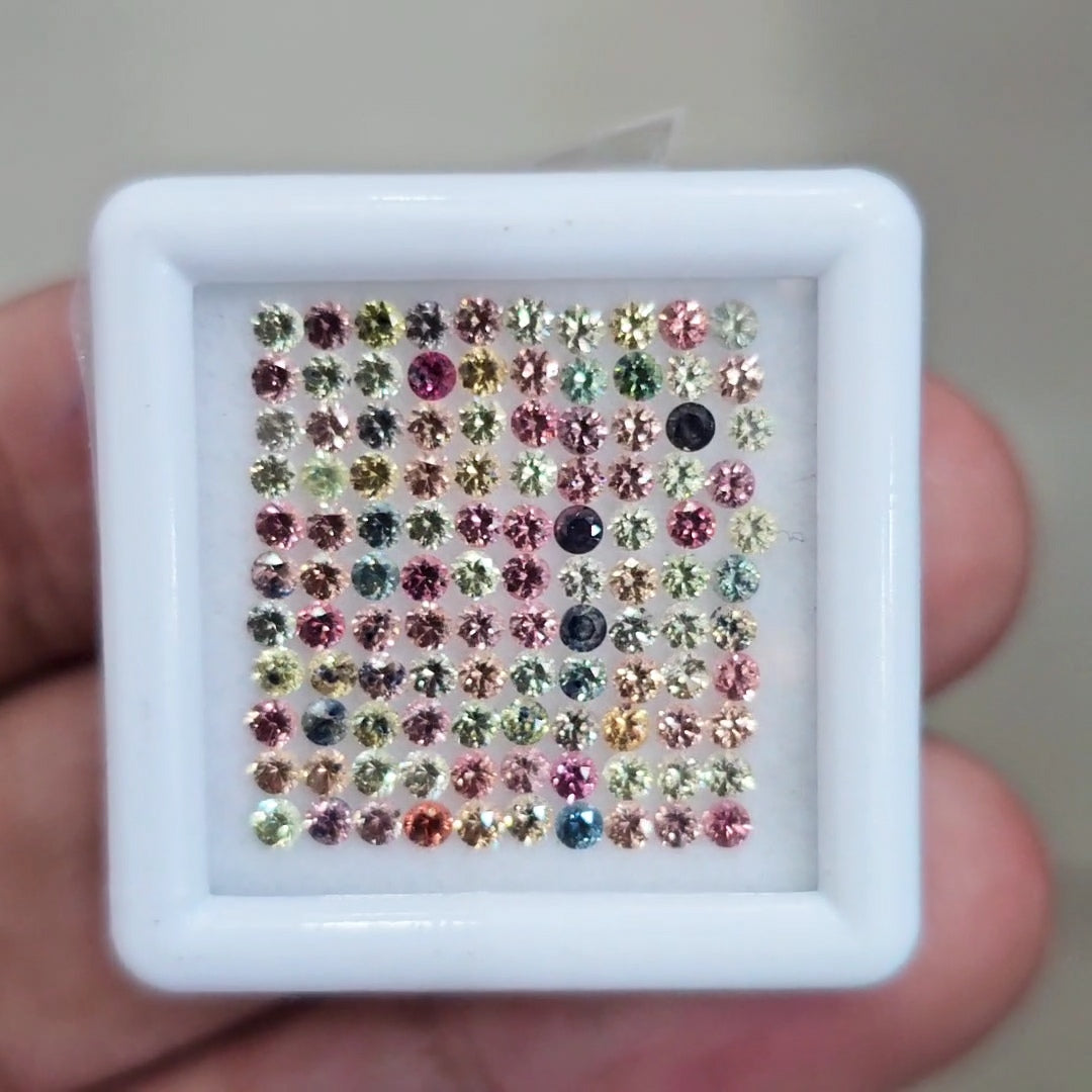 3.3Cts Natural Madagascar  Sapphire  |  1.7mm | Round | Ideal Cut