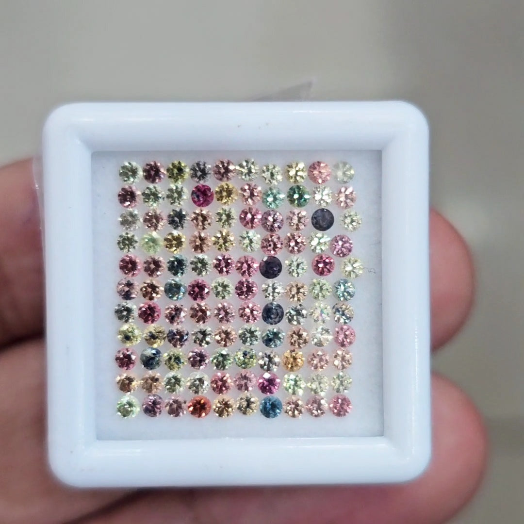 3.3Cts Natural Madagascar  Sapphire  |  1.7mm | Round | Ideal Cut