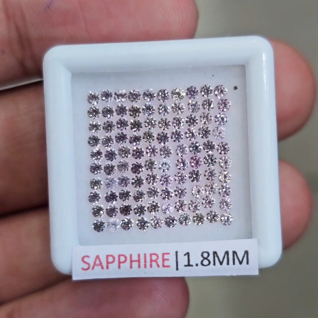 3.5Cts Natural Madagascar  Sapphire  |  1.8mm | Round | Ideal Cut