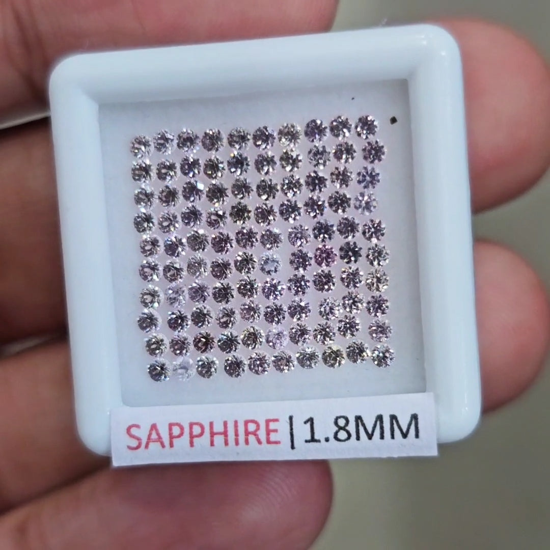 3.5Cts Natural Madagascar  Sapphire  |  1.8mm | Round | Ideal Cut