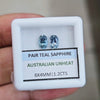 1.2cts Pair Natural Australian Teal Sapphire | 6x4mm| Oval |Unheated