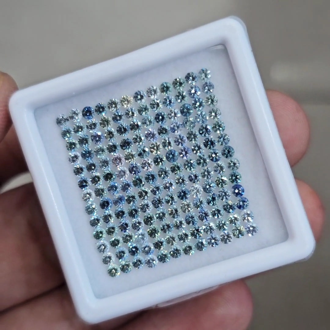 9.1cts  Natural Australian Teal Sapphire | 2.2mm| Round | Unheated