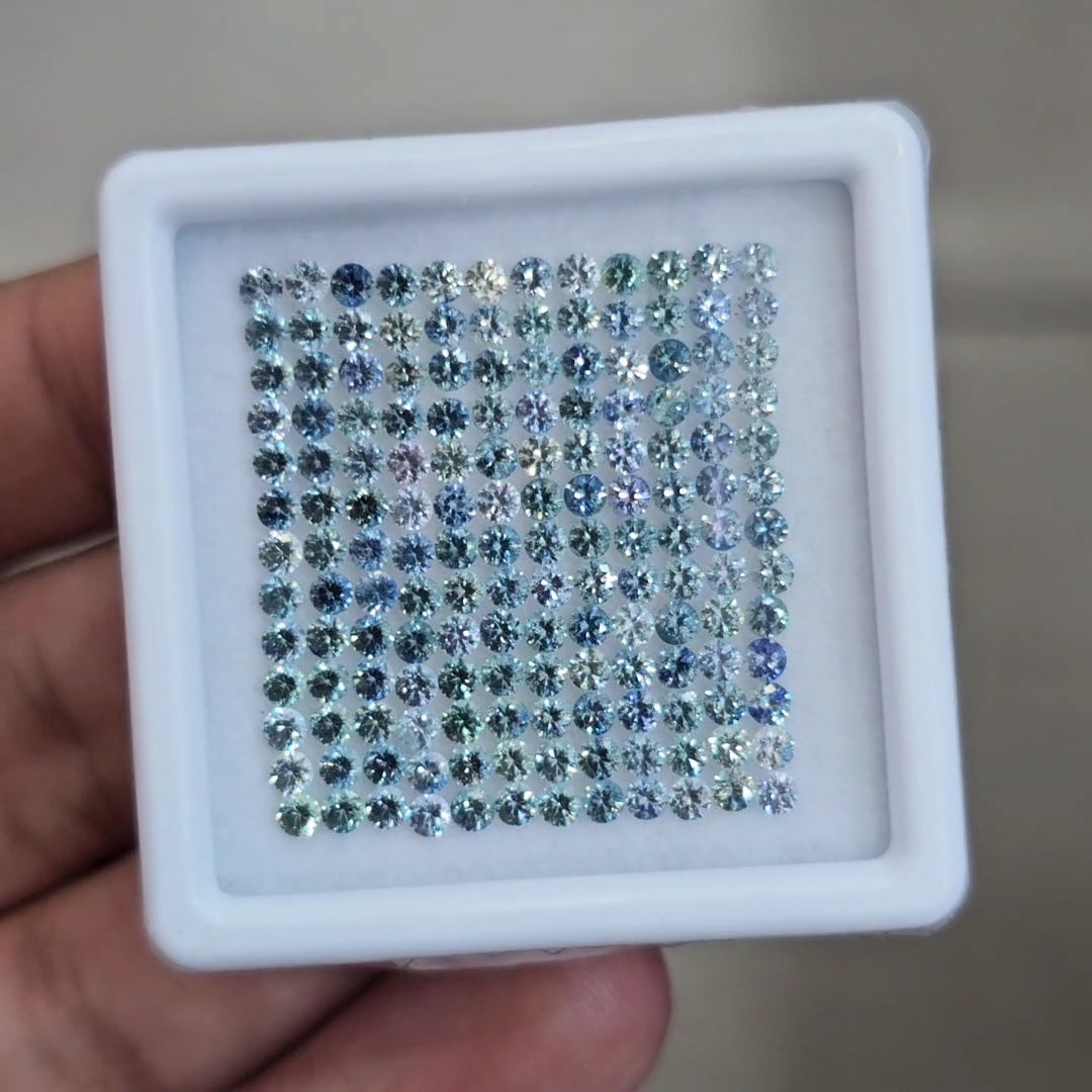 9.1cts  Natural Australian Teal Sapphire | 2.2mm| Round | Unheated