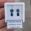 2.13cts Pair Natural Australian Teal Sapphire | 5-6mm| Round & Pear |Unheated