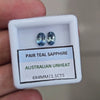 1.1cts Pair Natural Australian Teal Sapphire | 6x4mm| Oval |Unheated