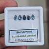 2.37cts  Natural Australian Teal Sapphire | 6X4mm| Pear | Unheated