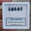 2.36cts  Natural Australian Teal Sapphire | 5-6mm| Pear | Unheated