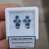 2.4cts Pair Natural Australian Teal Sapphire | 3-6mm| Oval & Round |Unheated