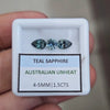 1.5cts  Natural Australian Teal Sapphire | 4-5mm| Round & Pear |Unheated