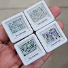 4 Boxes of Natural Australian Teal Sapphire Melee Set | Round | Unheated