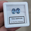 1.71cts  Pair Natural Australian Teal Sapphire | 7x5mm| Oval | Unheated