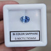 0.90cts  Natural Bi Color Australian Teal Sapphire | 7x5mm| Oval | Unheated