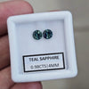 0.98cts  Pair Natural Australian Teal Sapphire | 4mm| Round | Unheated