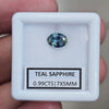0.99cts  Natural Australian Teal Sapphire | 7x5mm| Oval | Unheated