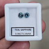 0.96cts  Pair Natural Australian Teal Sapphire | 4mm| Round | Unheated