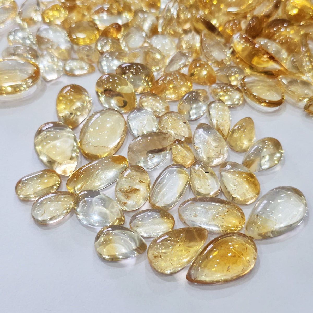 500Cts of Natural Unheated Citrine Cabochon | 12–28mm | Mixed Shapes | 20–30 Pcs
