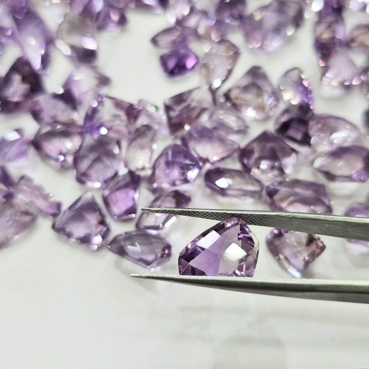 100Cts of Natural Lavender Amethyst Fancy Cut | 20–25 Pcs | 8–18mm