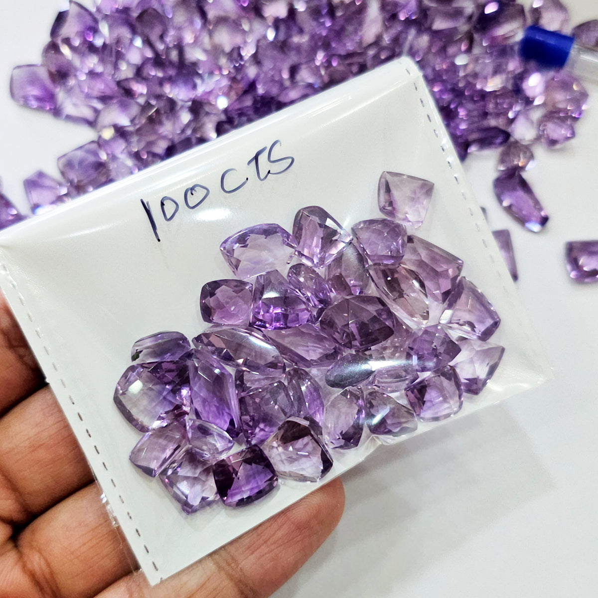 100Cts of Natural Lavender Amethyst Fancy Cut | 20–25 Pcs | 8–18mm