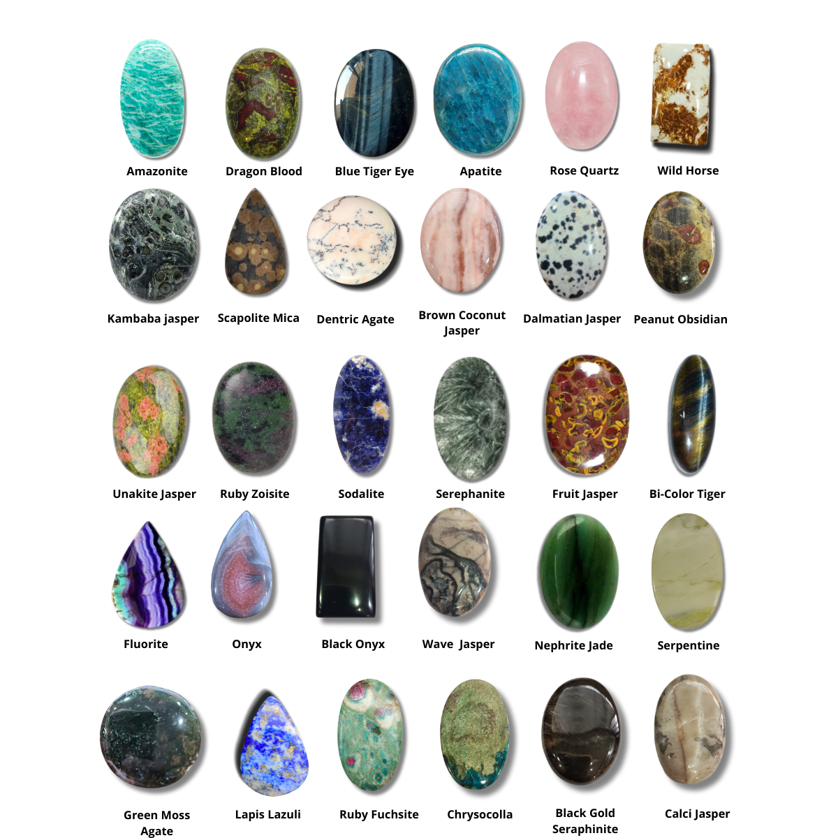 Ultimate 100 Pcs Cabochons box | 100 Unique Gemstones Labeled with origins