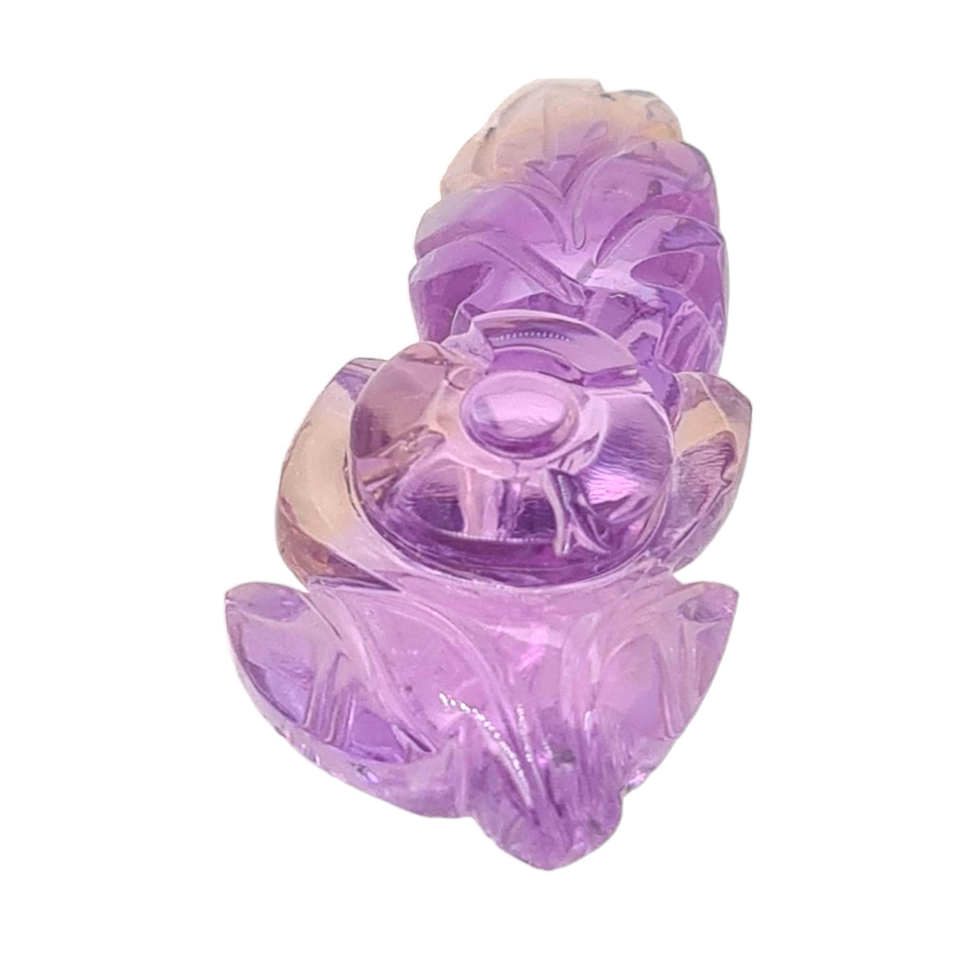 1 Pieces Natural Ametrine Carved Fancy Shape | Bi-Color | Size:47x19mm - The LabradoriteKing