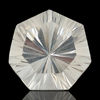 1 Pieces Natural Crystal Quartz Faceted 3D Cut Heptagon Shape | Size:19mm - The LabradoriteKing